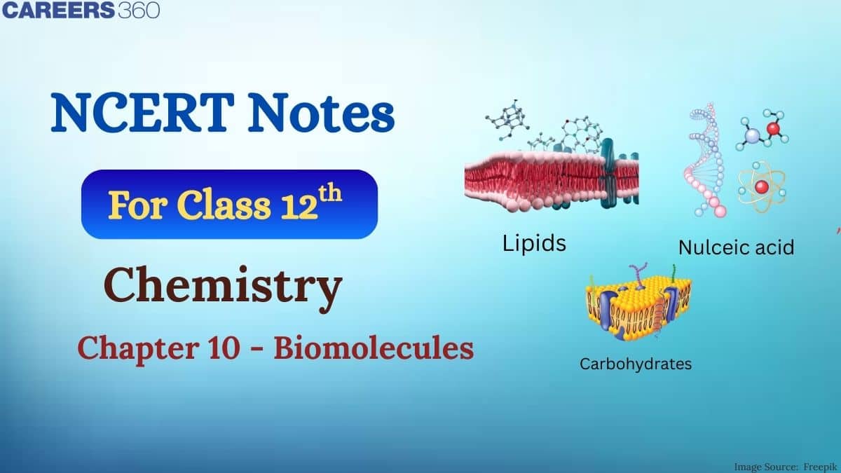 Biomolecules class 12th notes- Free ncert class 12 Chemistry Chapter 14 Notes- Download PDF